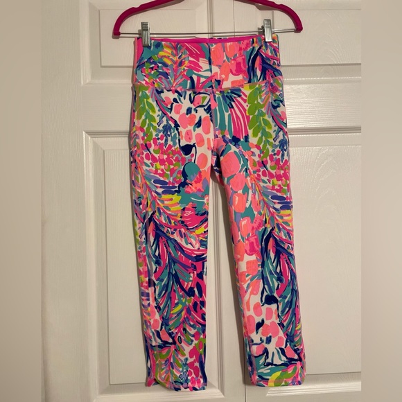 🦄 Lilly Pulitzer Gumbo Limbo Luxletic Weekender High Rise Leggings EUC - Picture 3 of 9